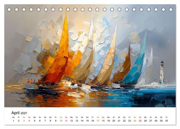 Produktbild: Segeln - Tanz mit dem Wind (Tischkalender 2027 DIN A5 quer), CALVENDO Monatskalender