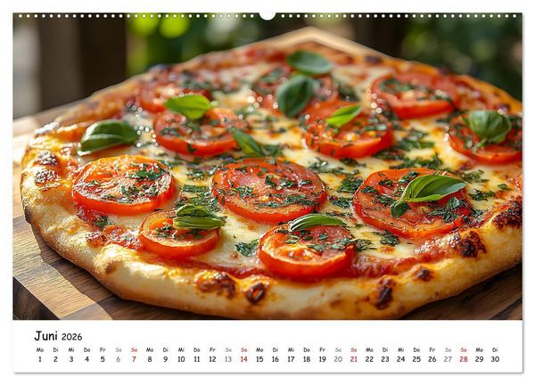 Produktbild: Pizza geht immer - Zu jeder Jahreszeit (hochwertiger Premium Wandkalender 2026 DIN A2 quer), Kunstdruck in Hochglanz