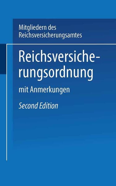 Produktbild: Reichs-Versicherungsordnung
