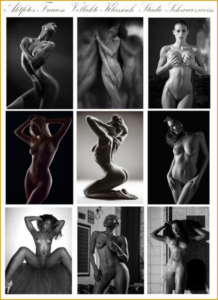 Produktbild: 280 Frauen Vollaktfotos Studio Schwarzweiss.