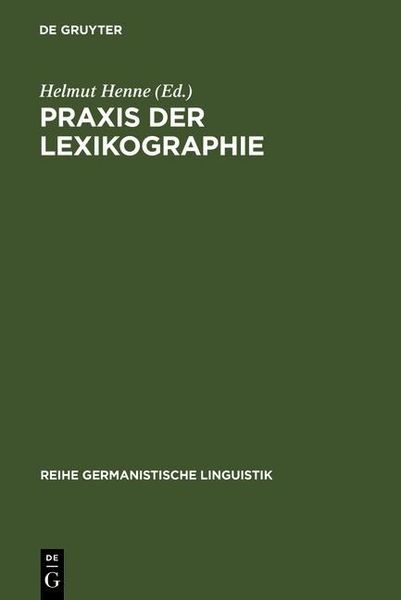 Produktbild: Praxis der Lexikographie