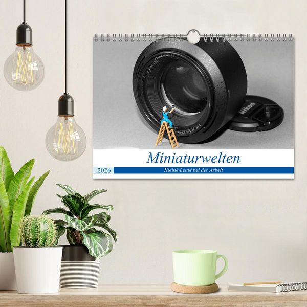 Produktbild: Miniaturwelten - Kleine Leute bei der Arbeit (Wandkalender 2026 DIN A4 quer), CALVENDO Monatskalender