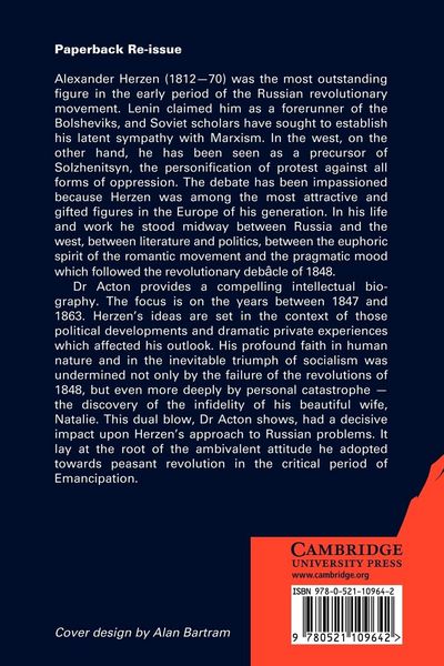 Produktbild: Alexander Herzen and the Role of the Intellectual Revolutionary