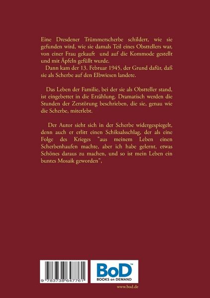 Produktbild: Eine Dresdner Tr&uuml;mmerscherbe erz&auml;hlt