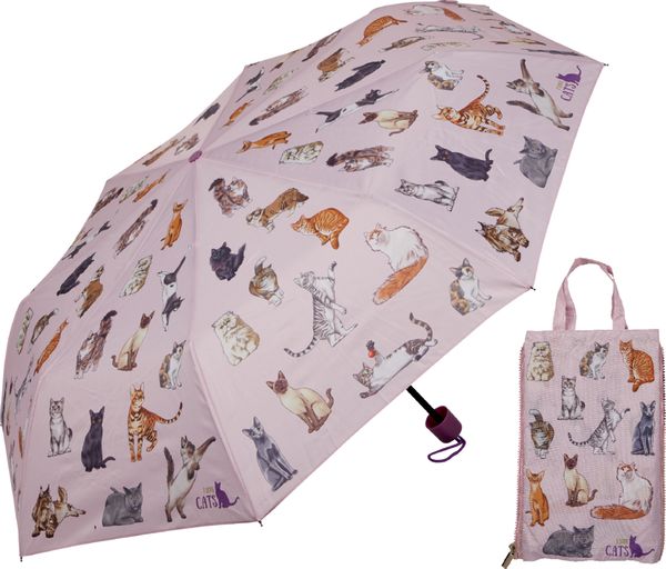 Produktbild: Taschenschirm & Duo Bag - I love cats (cats & dogs)