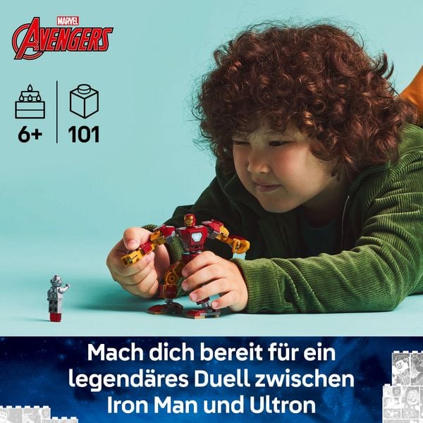 LEGO Marvel Iron Man Mech vs. Ultron - Superhelden Spielzeug 76307