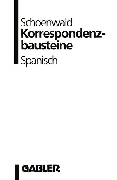 Produktbild: Korrespondenzbausteine Spanisch