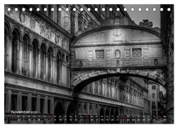 Produktbild: Venedig - Licht und Schatten (Tischkalender 2026 DIN A5 quer), CALVENDO Monatskalender
