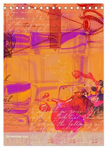 Produktbild: Der Scrapbook-Kalender:Fantasievolle Hintergr&uuml;nde zur kreativen Ausgestaltung (Tischkalender 2026 DIN A5 hoch), CALVENDO Monatskalender