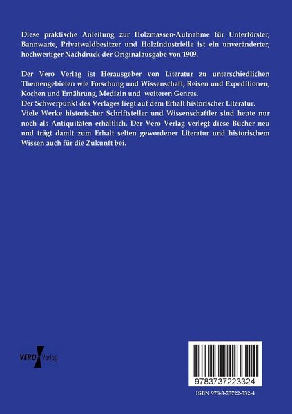 Produktbild: Praktische Anleitung zur Holzmassen-Aufnahme