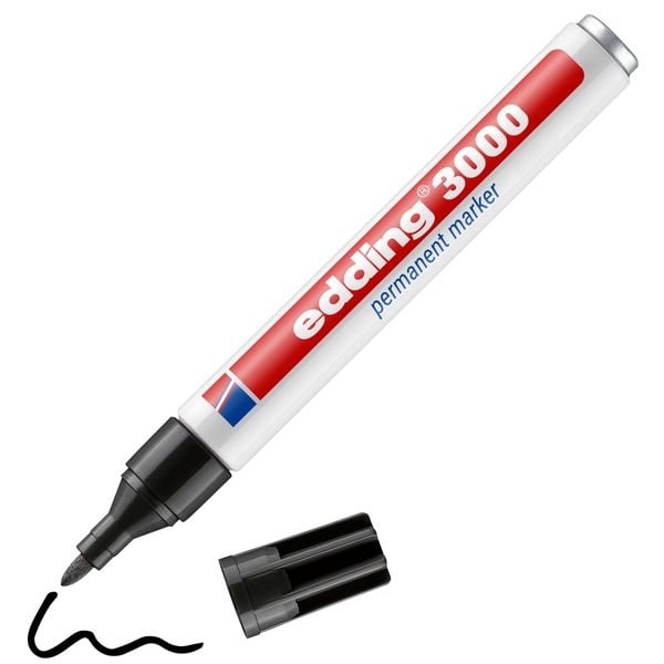 Produktbild: Edding 3000 Permanentmarker, schwarz