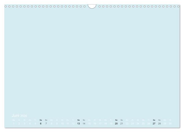 Produktbild: Bastelkalender - hell Blau (Wandkalender 2026 DIN A3 quer), CALVENDO Monatskalender