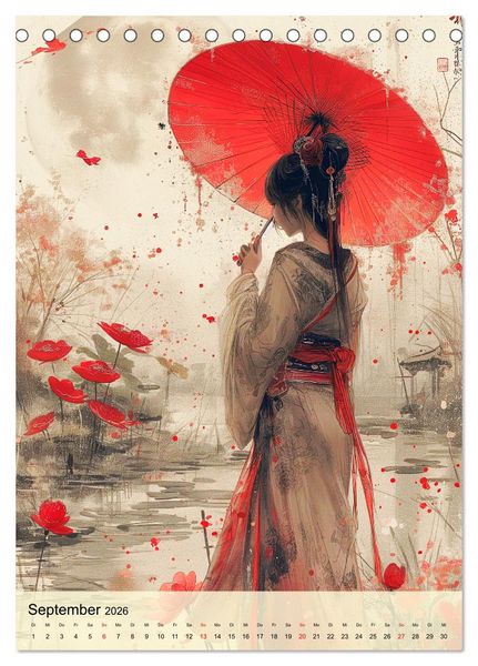 Produktbild: Geishas. Japans traditionelle und faszinierende Kultur (Tischkalender 2026 DIN A5 hoch), CALVENDO Monatskalender