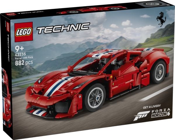 LEGO Technic 42235 Ferrari 488 PISTA Auto, Bauspielzeug für Kinder ab 9 Jahren, Ferrari-Merch