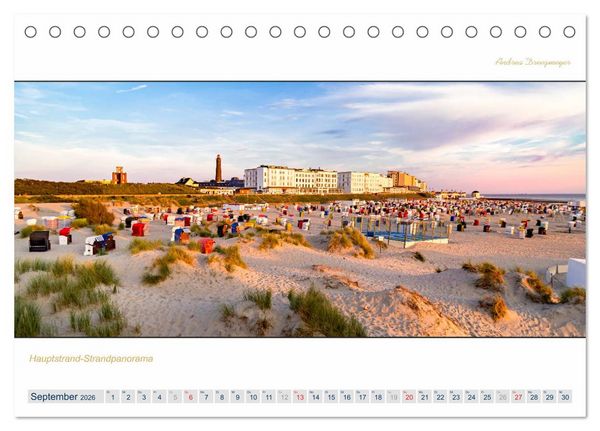 Produktbild: PANORAMA - Ostfriesische Inseln (Tischkalender 2026 DIN A5 quer), CALVENDO Monatskalender