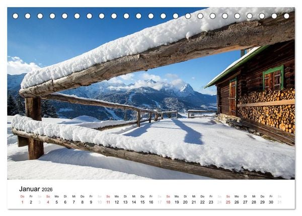 Produktbild: Zugspitz-Impressionen (Tischkalender 2026 DIN A5 quer), CALVENDO Monatskalender