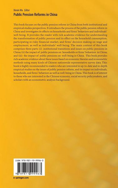 Produktbild: Public Pension Reforms in China