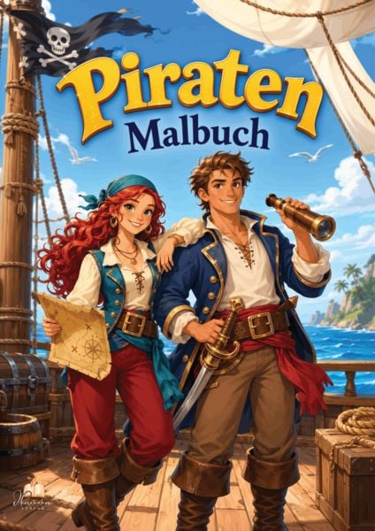 Produktbild: Piraten Malbuch f&uuml;r Kinder von 6&ndash;10 Jahren mit 50 spannenden Ausmalbildern