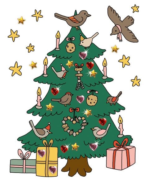 Produktbild: Malblock mit Glitzersteinchen &ndash; Frohe Weihnachten!