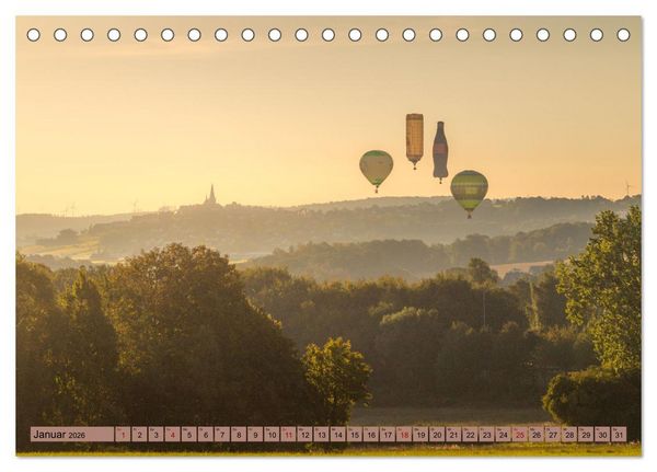 Produktbild: Montgolfiade der Ballone im Sauerland (Tischkalender 2026 DIN A5 quer), CALVENDO Monatskalender