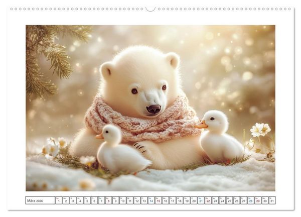 Produktbild: Kleiner Eisb&auml;r und die gro&szlig;e Welt (hochwertiger Premium Wandkalender 2026 DIN A2 quer), Kunstdruck in Hochglanz
