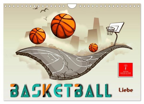 Basketball Liebe (Wandkalender 2026 DIN A4 quer), CALVENDO Monatskalender