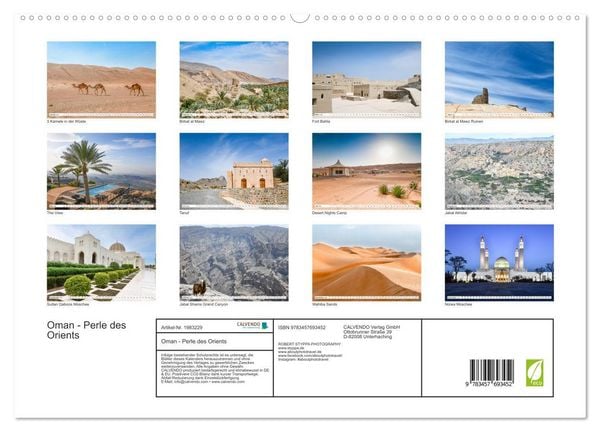 Produktbild: Oman - Perle des Orients (hochwertiger Premium Wandkalender 2026 DIN A2 quer), Kunstdruck in Hochglanz