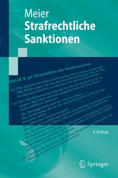 Produktbild: Strafrechtliche Sanktionen