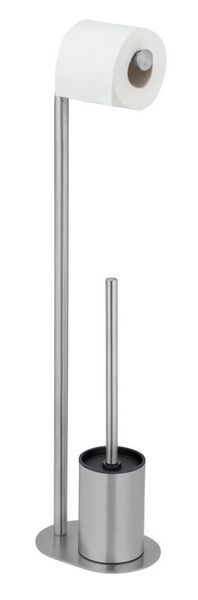 Produktbild: Stand WC-Garnitur Mod. Levante, satiniert, edelstahl, 23x63x17 cm, rostfrei, mit