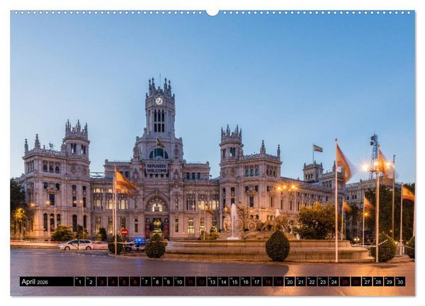 Produktbild: Madrid - Stadtansichten (Wandkalender 2026 DIN A2 quer), CALVENDO Monatskalender