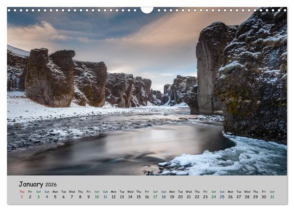 Produktbild: Natural scenery of Iceland (Wall Calendar 2026 DIN A3 landscape), CALVENDO 12 Month Wall Calendar