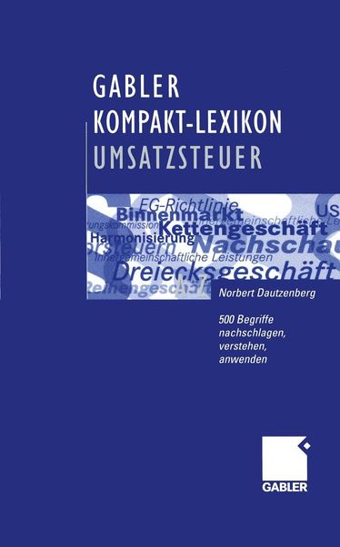 Produktbild: Gabler Kompakt-Lexikon Umsatzsteuer