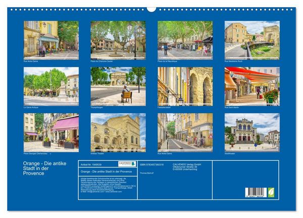 Produktbild: Orange - Die antike Stadt in der Provence (Wandkalender 2026 DIN A2 quer), CALVENDO Monatskalender