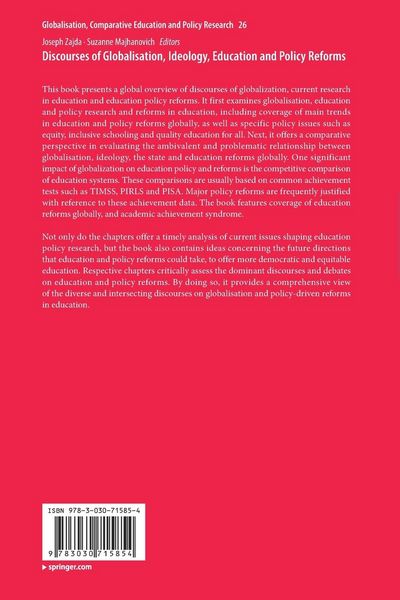 Produktbild: Discourses of Globalisation, Ideology, Education and Policy Reforms