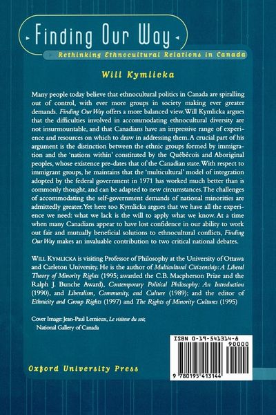 Produktbild: Finding Our Way (Rethinking Ethnocultural Relations in Canada)