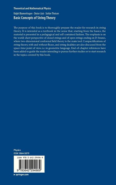 Produktbild: Basic Concepts of String Theory