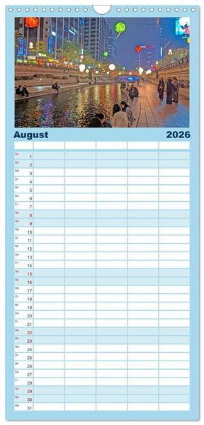 Produktbild: Familienplaner 2026 - Seoul - Stadt der Kontraste mit 5 Spalten (Wandkalender, 21 x 45 cm) CALVENDO