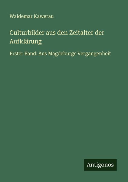 Produktbild: Culturbilder aus den Zeitalter der Aufkl&auml;rung