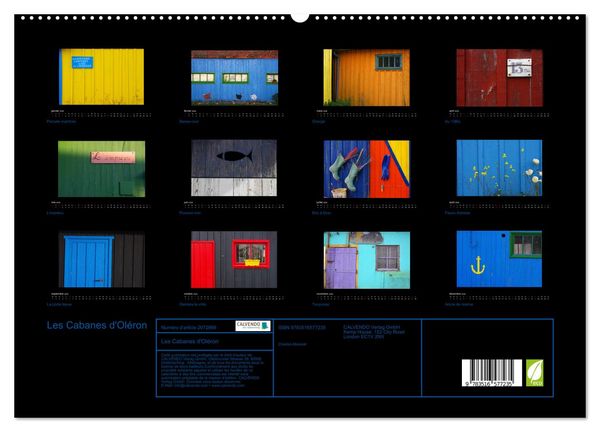 Produktbild: Les Cabanes d'Ol&eacute;ron (Calendrier mural 2026 DIN A2 vertical) calendrier de bureau