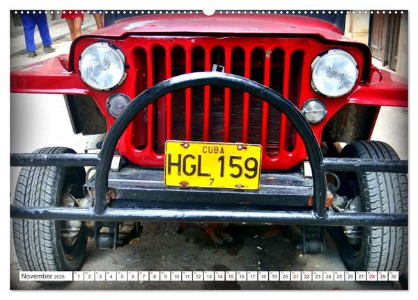 Produktbild: Willys Jeep - Eine amerikanische Legende auf Kuba (Wandkalender 2026 DIN A2 quer), CALVENDO Monatskalender