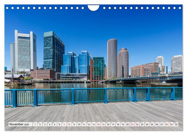 Produktbild: Stadtansichten aus Boston (Wandkalender 2026 DIN A4 quer), CALVENDO Monatskalender