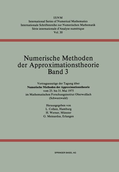 Produktbild: Numerische Methoden der Approximationstheorie/Numerical Methods of Approximation Theory