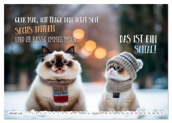 Produktbild: FLAUSCHFIGUR DELUXE Jeden Monat ein H&auml;ppchen Humor (Wandkalender 2026 DIN A2 quer), CALVENDO Monatskalender