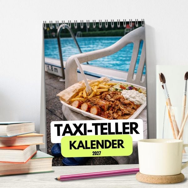 Produktbild: Taxi-Teller-Kalender (Tischkalender 2027 DIN A5 hoch), CALVENDO Monatskalender