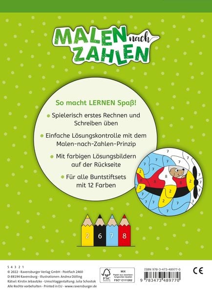 Produktbild: Malen nach Zahlen - 1. Klasse: Rechnen und Schreiben