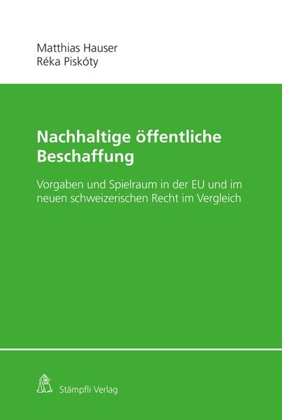 Produktbild: Nachhaltige &ouml;ffentliche Beschaffung