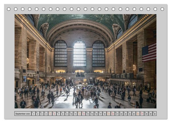 Produktbild: New York &ndash; Von Brooklyn zur Grand Central Station (Tischkalender 2026 DIN A5 quer), CALVENDO Monatskalender