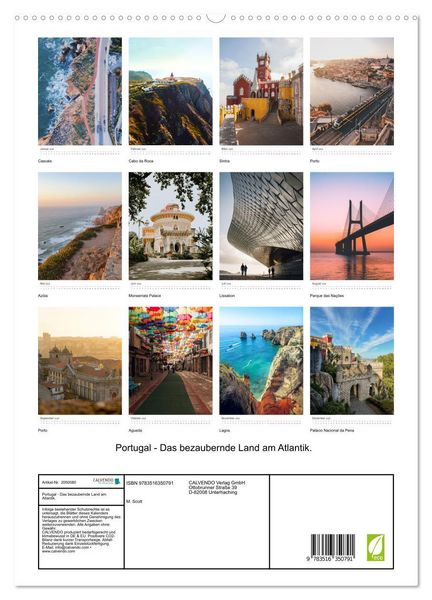 Produktbild: Portugal - Das bezaubernde Land am Atlantik. (hochwertiger Premium Wandkalender 2026 DIN A2 hoch), Kunstdruck in Hochglanz
