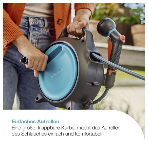 Produktbild: GARDENA 18692-20 Mobile Schlauchbox Move, 10 m + 1,5 m Gartenschlauchaufroller 270 mm 1/3 Zoll 1 St. 5-farbig