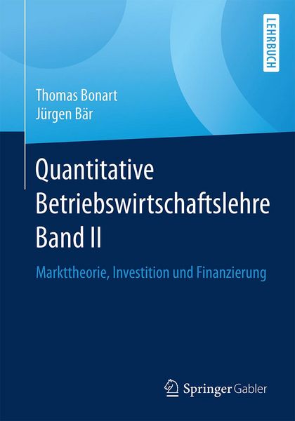 Produktbild: Quantitative Betriebswirtschaftslehre Band II